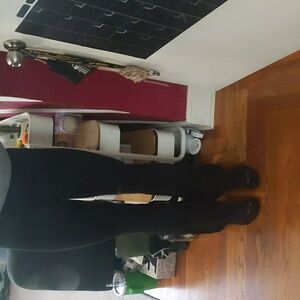 black flare leggings